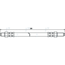 HOS3374 APEC Тормозной шланг