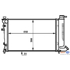 8MK 376 750-151 HELLA Радиатор, охлаждение двигателя