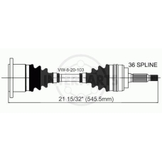 VW-8-20-103 InterParts Приводной вал