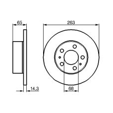 0 986 478 144 BOSCH Тормозной диск