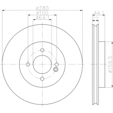 8DD 355 121-821 HELLA PAGID Тормозной диск