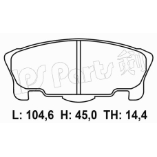 IBD-1696 IPS Parts Комплект тормозных колодок, дисковый тормоз