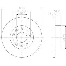 8DD 355 107-181 HELLA PAGID Тормозной диск