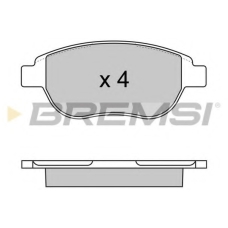 BP2972 BREMSI Комплект тормозных колодок, дисковый тормоз