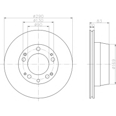 MDC1091 MINTEX Тормозной диск