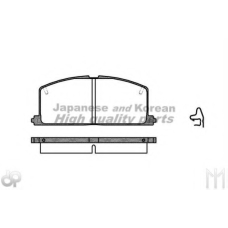 T111-01R ASHUKI Комплект тормозных колодок, дисковый тормоз