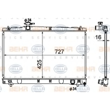 8MK 376 790-171 HELLA Радиатор, охлаждение двигателя