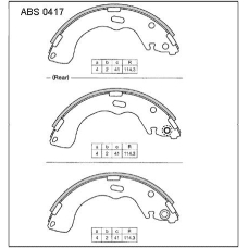 ABS0417 Allied Nippon Колодки барабанные
