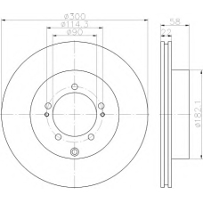 8DD 355 114-911 HELLA Тормозной диск