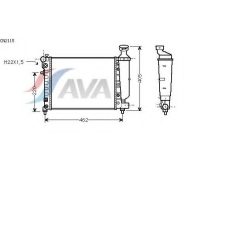 CN2115 AVA Радиатор, охлаждение двигателя